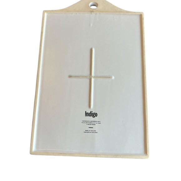 INDIGO Ceramic Cheese Plate 'Cheese Is Always A Good Idea' Charcuterie - Picture 4 of 7